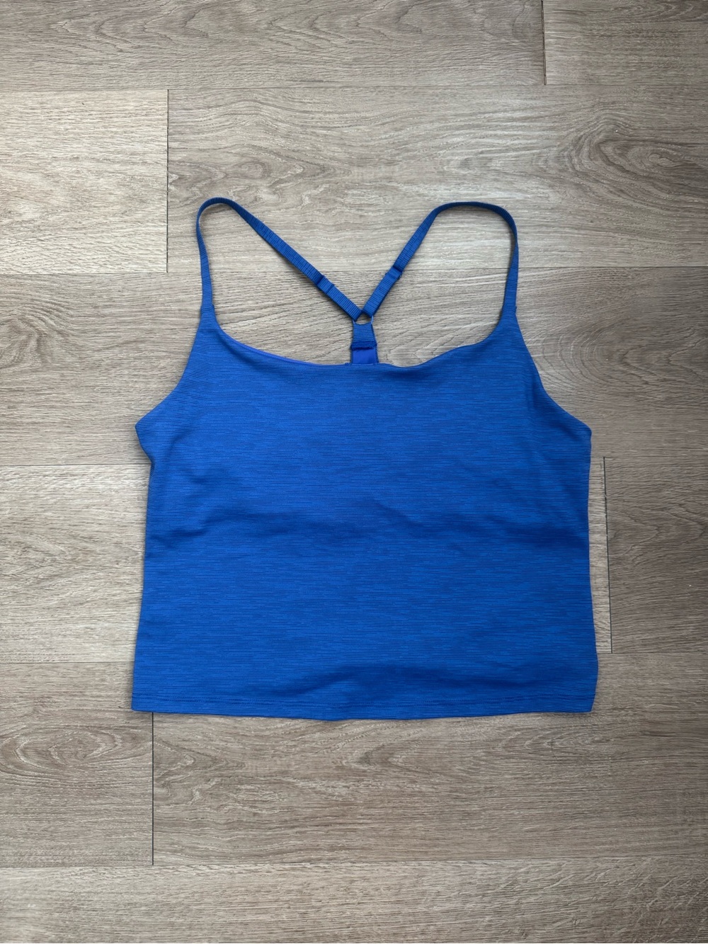 Blue Outdoor Voices cropped top